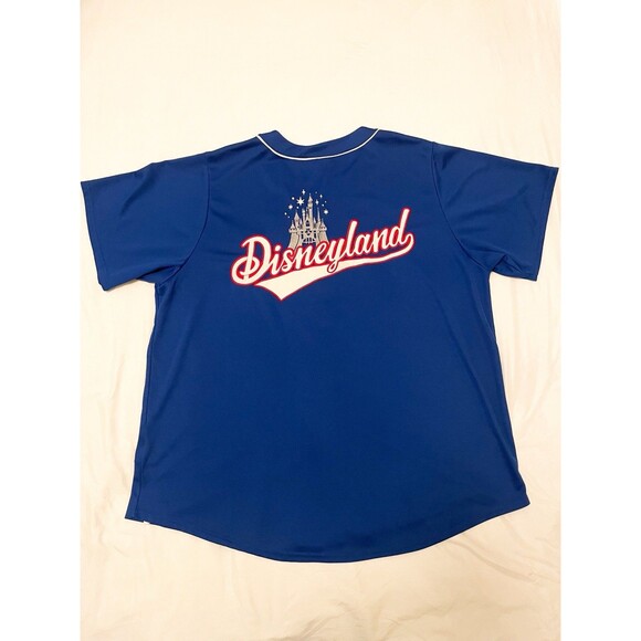 Disney Other - Disneyland Baseball Jersey For Men D55 Size XXL Dodger Blue Authentic